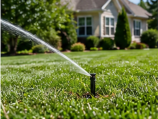 Residential sprinkler with poor lawn coverage